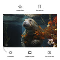 About my Brain Institute Wall Art Manatee Spirit Animal Flag Wall Art