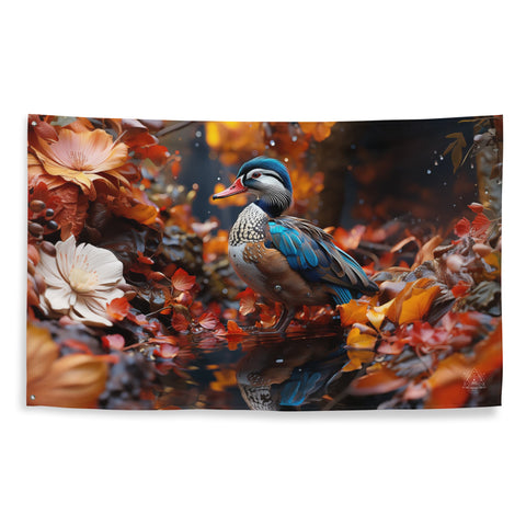 About my Brain Institute Wall Art Mandarin Duck Spirit Animal Flag Wall Art