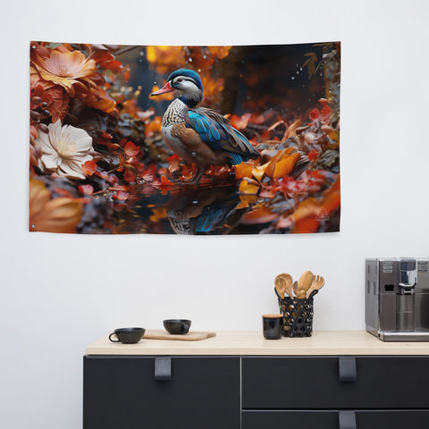 About my Brain Institute Wall Art Mandarin Duck Spirit Animal Flag Wall Art
