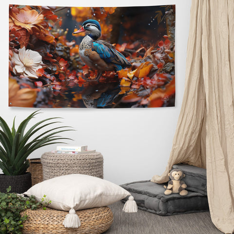 About my Brain Institute Wall Art Mandarin Duck Spirit Animal Flag Wall Art