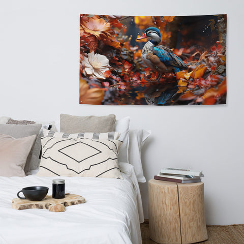 About my Brain Institute Wall Art Mandarin Duck Spirit Animal Flag Wall Art