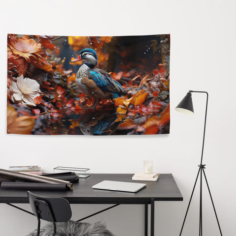 About my Brain Institute Wall Art Mandarin Duck Spirit Animal Flag Wall Art