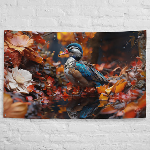 About my Brain Institute Wall Art Mandarin Duck Spirit Animal Flag Wall Art