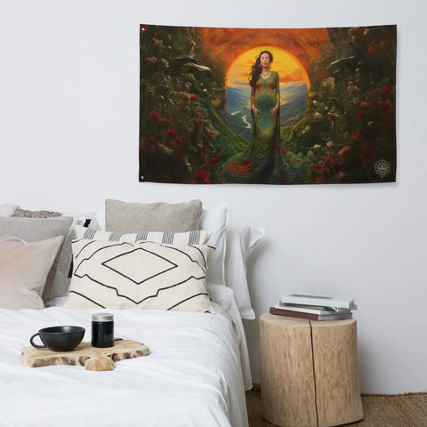 About my Brain Institute Wall Art Mau Thuong Ngan Goddess Flag Wall Art