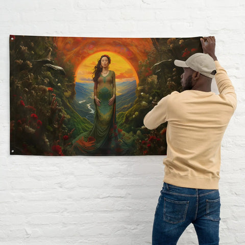 About my Brain Institute Wall Art Mau Thuong Ngan Goddess Flag Wall Art