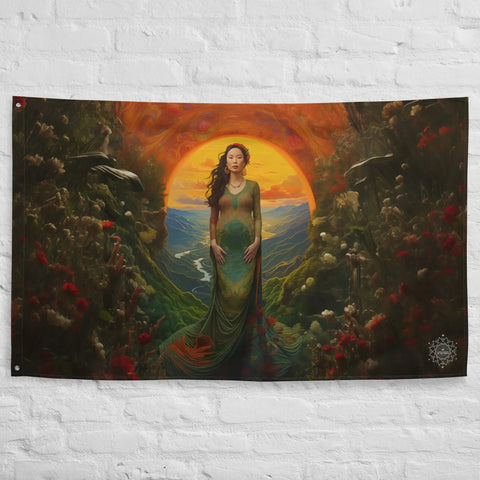 About my Brain Institute Wall Art Mau Thuong Ngan Goddess Flag Wall Art