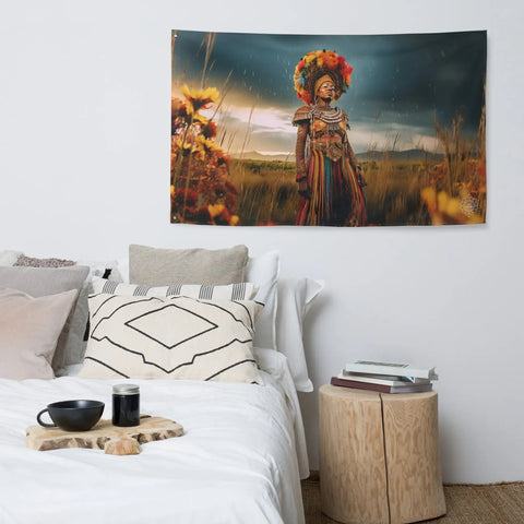 About my Brain Institute Wall Art Mbaba Mwana Waresa Goddess Flag Wall Art