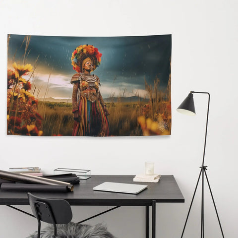 About my Brain Institute Wall Art Mbaba Mwana Waresa Goddess Flag Wall Art