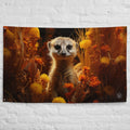 About my Brain Institute Wall Art Meerkat Spirit Animal Flag Wall Art