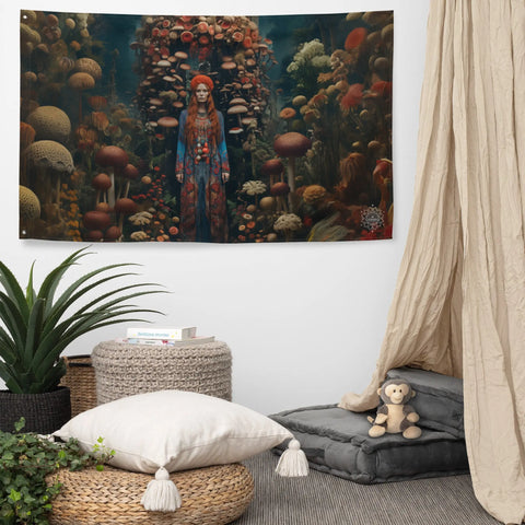 About my Brain Institute Wall Art Mielikki Goddess Flag Wall Art