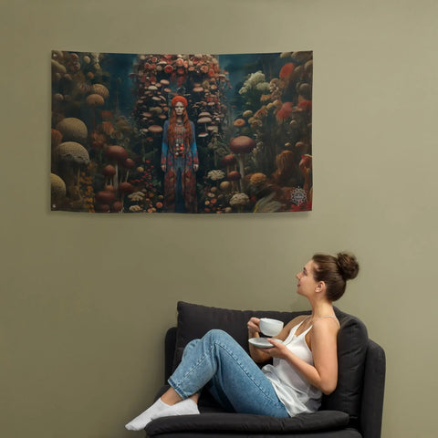 About my Brain Institute Wall Art Mielikki Goddess Flag Wall Art
