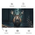 About my Brain Institute Wall Art Moose Spirit Animal Flag Wall Art
