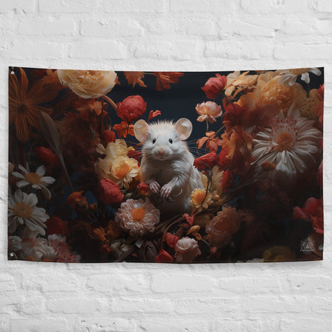 About my Brain Institute Wall Art Mouse Spirit Animal Flag Wall Art