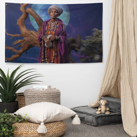 About my Brain Institute Wall Art Nana Buluku Goddess Flag Wall Art