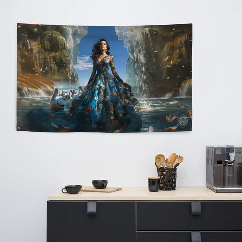 About my Brain Institute Wall Art Nanshe Goddess Wall Flag Art