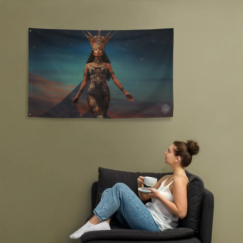 About my Brain Institute Wall Art Nuit Goddess Flag Wall Art
