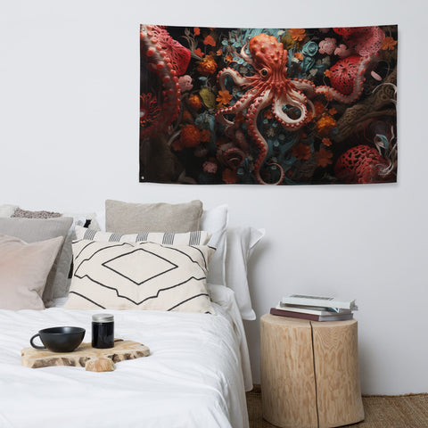 About my Brain Institute Wall Art Octopus Spirit Animal Flag Wall Art