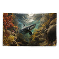 About my Brain Institute Wall Art Orca Whale Spirit Animal Flag Wall Art