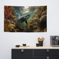 About my Brain Institute Wall Art Orca Whale Spirit Animal Flag Wall Art
