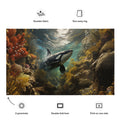 About my Brain Institute Wall Art Orca Whale Spirit Animal Flag Wall Art