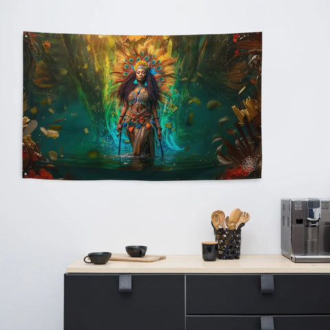 About my Brain Institute Wall Art Oshun Goddess Flag Wall Art