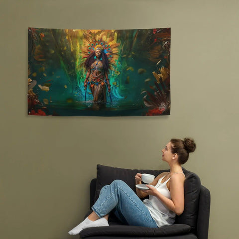 About my Brain Institute Wall Art Oshun Goddess Flag Wall Art