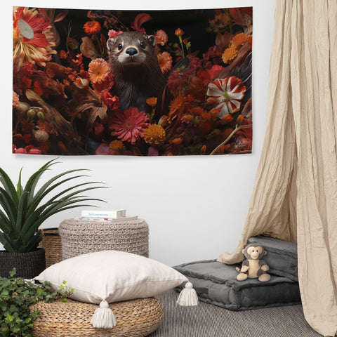 About my Brain Institute Wall Art Otter Spirit Animal Flag Wall Art