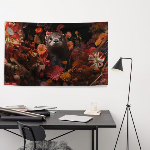 About my Brain Institute Wall Art Otter Spirit Animal Flag Wall Art