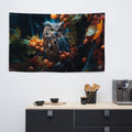 About my Brain Institute Wall Art Owl Spirit Animal Flag Wall Art