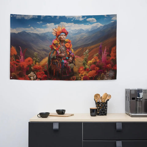 About my Brain Institute Wall Art Pachamama Goddess Flag Wall Art