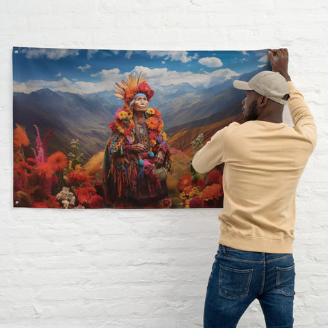 About my Brain Institute Wall Art Pachamama Goddess Flag Wall Art