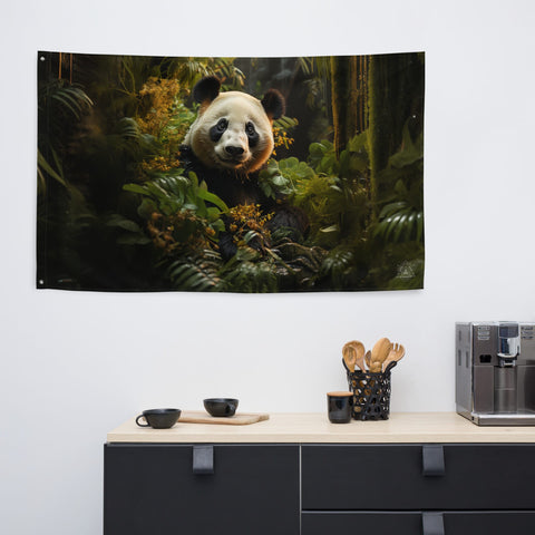 About my Brain Institute Wall Art Panda Spirit Animal Flag Wall Art