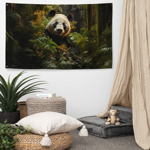About my Brain Institute Wall Art Panda Spirit Animal Flag Wall Art