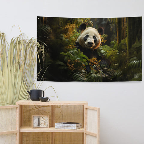 About my Brain Institute Wall Art Panda Spirit Animal Flag Wall Art