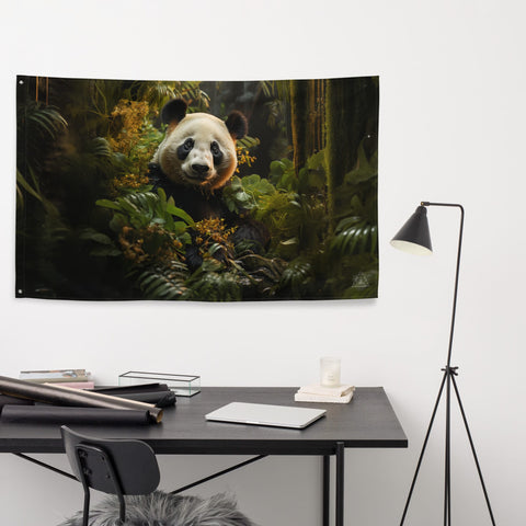 About my Brain Institute Wall Art Panda Spirit Animal Flag Wall Art
