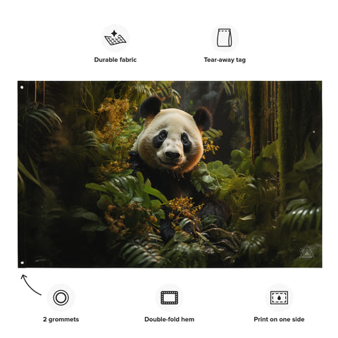 About my Brain Institute Wall Art Panda Spirit Animal Flag Wall Art