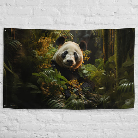 About my Brain Institute Wall Art Panda Spirit Animal Flag Wall Art