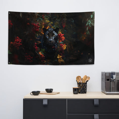 About my Brain Institute Wall Art Panther Spirit Animal Flag Wall Art