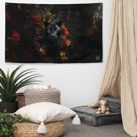 About my Brain Institute Wall Art Panther Spirit Animal Flag Wall Art
