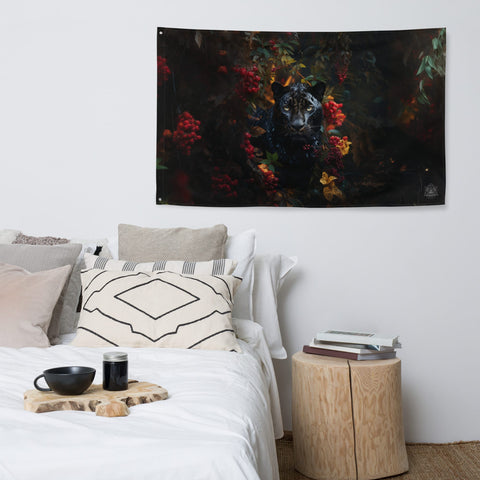 About my Brain Institute Wall Art Panther Spirit Animal Flag Wall Art
