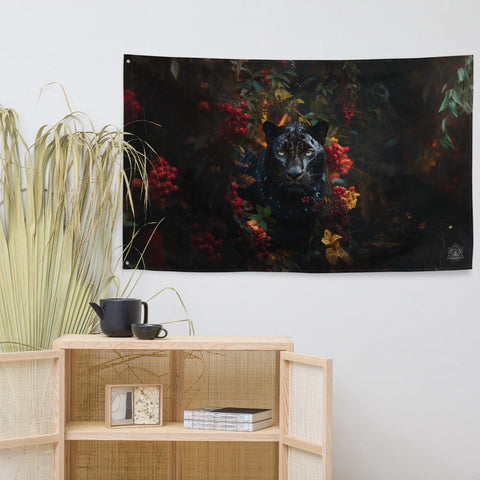 About my Brain Institute Wall Art Panther Spirit Animal Flag Wall Art