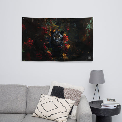 About my Brain Institute Wall Art Panther Spirit Animal Flag Wall Art