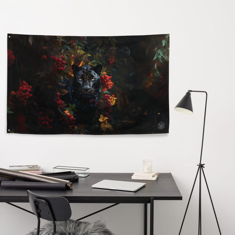 About my Brain Institute Wall Art Panther Spirit Animal Flag Wall Art