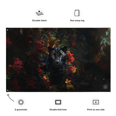 About my Brain Institute Wall Art Panther Spirit Animal Flag Wall Art
