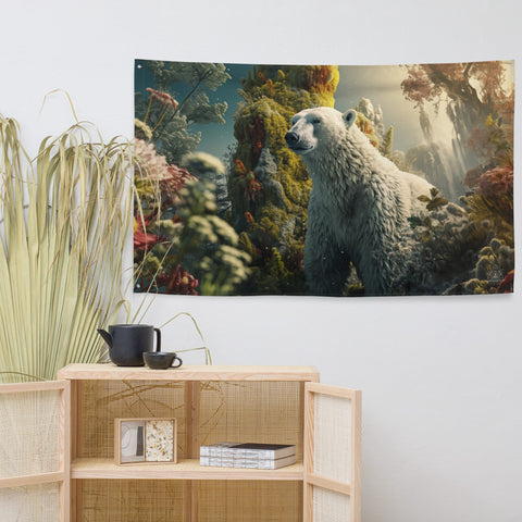 About my Brain Institute Wall Art Polar Bear Spirit Animal Flag Wall Art