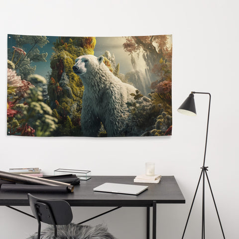 About my Brain Institute Wall Art Polar Bear Spirit Animal Flag Wall Art