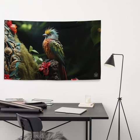 About my Brain Institute Wall Art Quetzal Spirit Animal Flag Wall Art