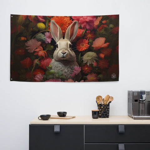 About my Brain Institute Wall Art Rabbit Spirit Animal Flag Wall Art