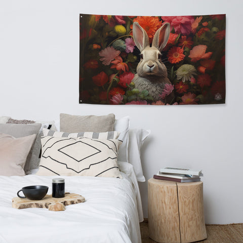 About my Brain Institute Wall Art Rabbit Spirit Animal Flag Wall Art