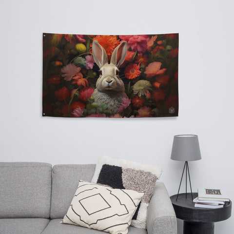 About my Brain Institute Wall Art Rabbit Spirit Animal Flag Wall Art